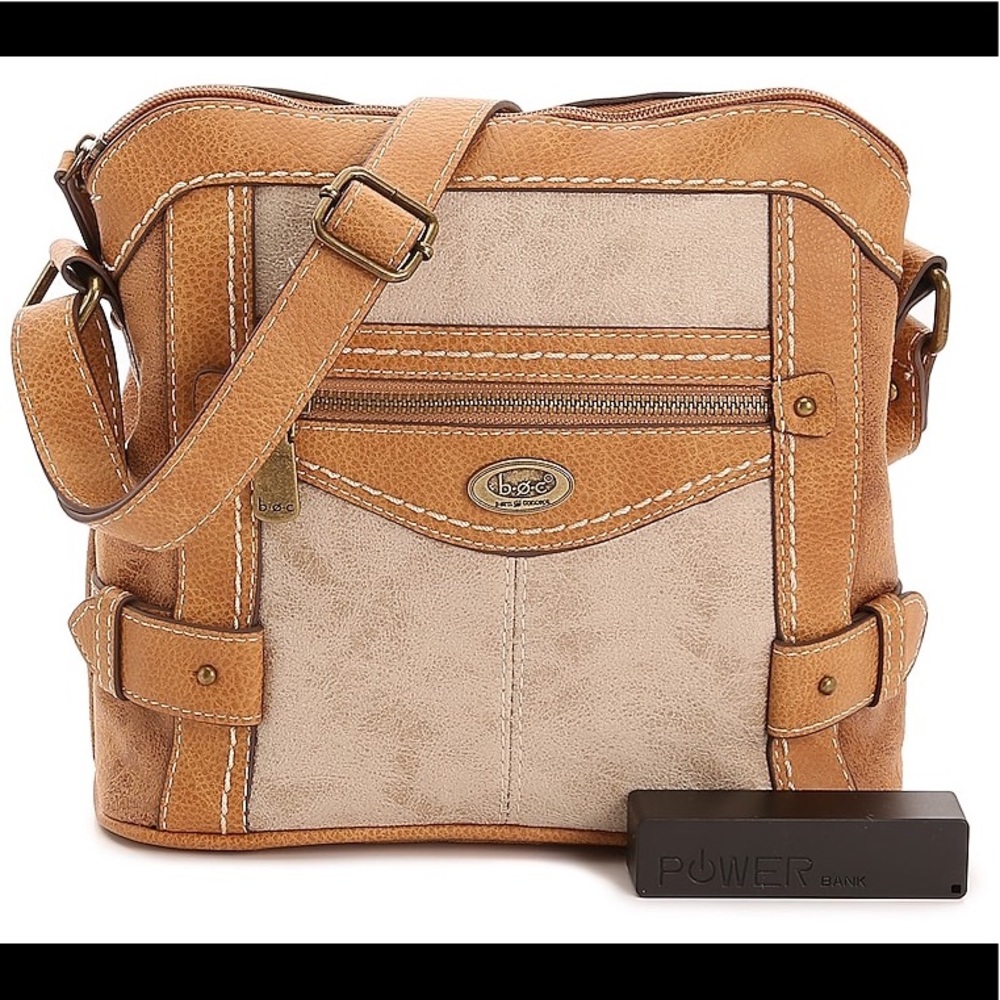 b.o.c Shackleford Dome Crossbody Purse Powerbank